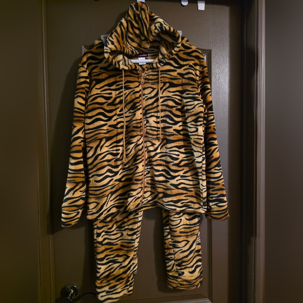 Tiger Print Kids Pajamas